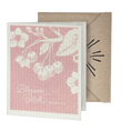 Load image into Gallery viewer, Card with floral design and text on pink background