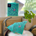 Load image into Gallery viewer, Cardinal Branches Clards—Greetings that Clean Up - greeting that turn into reusable cleaning cloths from soakitup.shop