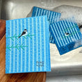 Load image into Gallery viewer, Chickadee Peace & Love Greeting Turns Into a Cleaning Cloth