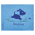 Load image into Gallery viewer, Fetching Dog blue Swedish Dishcloth soakitup.shop