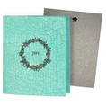 Load image into Gallery viewer, Joy Holiday Wreath Clard—Greetings that turn into reusable cleaning cloths soakitup.shop