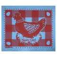 Load image into Gallery viewer, Nesty Girl Hen Yellow - blue - Swedish Dishcloths
