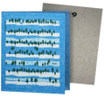 Load image into Gallery viewer, Greeting Turns Into a Cleaning Cloth Clards eco-friendly greeting card - Peace Like A River illustration river and pine trees - turns into 2 reusable sponge cleaning cloths