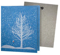 Load image into Gallery viewer, Snowy Red Cardinal Clards—Greetings that Clean Up Swedish dishcloth card Clards.com