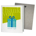 Load image into Gallery viewer, Thank You you are a gift– Greeting turns into reusable cleaning cloths Swedish dishcloths soakitup.shop