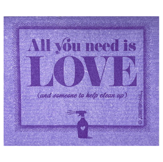 All You Need is LOVE (and someone to help clean up) Swedish dishcloths soakitup.shop