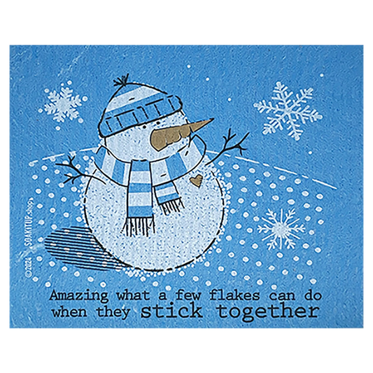 Amazing What Flakes Can Do When they Stick Together Cute Blue Swedish dishcloth