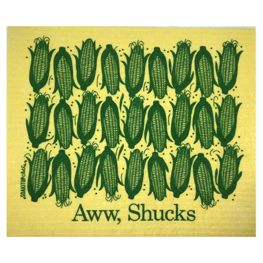 Aww Shucks yellow swedish dishcloth gift soakitup.shop