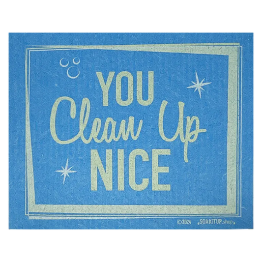 You Clean Up Nice - Blue - Swedish Dishcloths