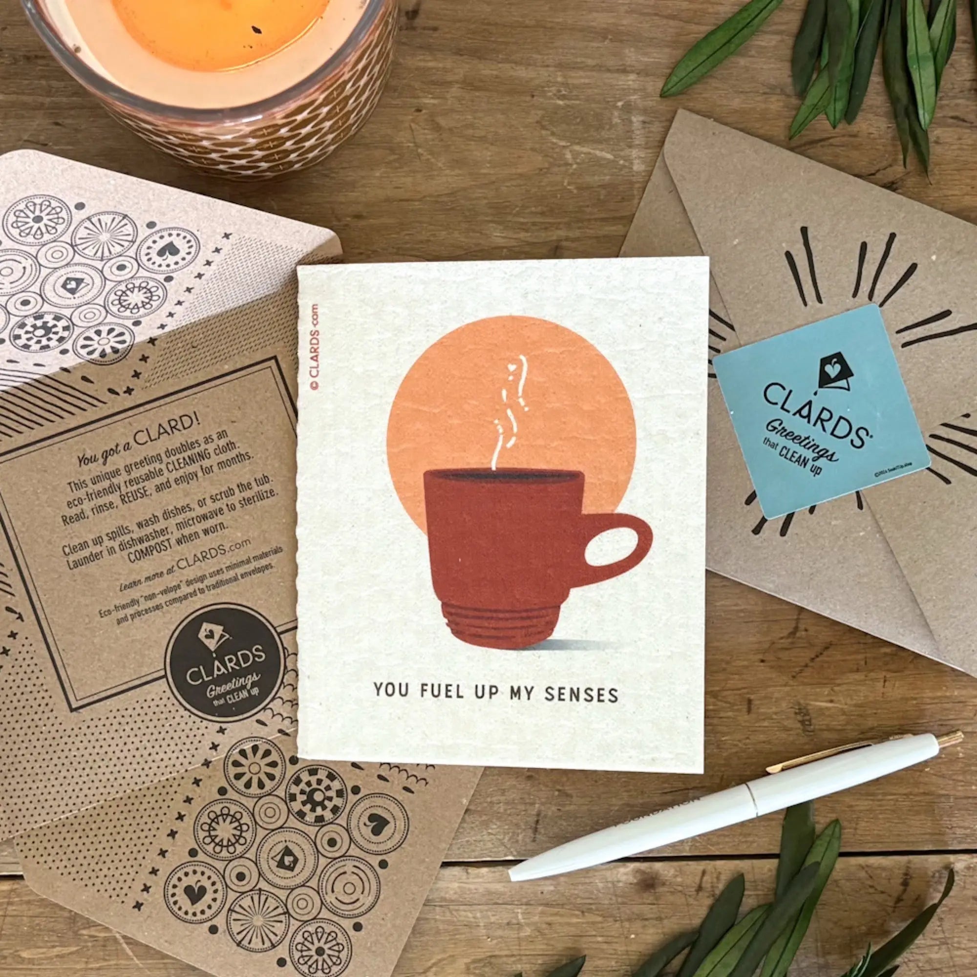 You Fuel Up My Senses 2-in-1 Greeting Clard® & Eco Cloth