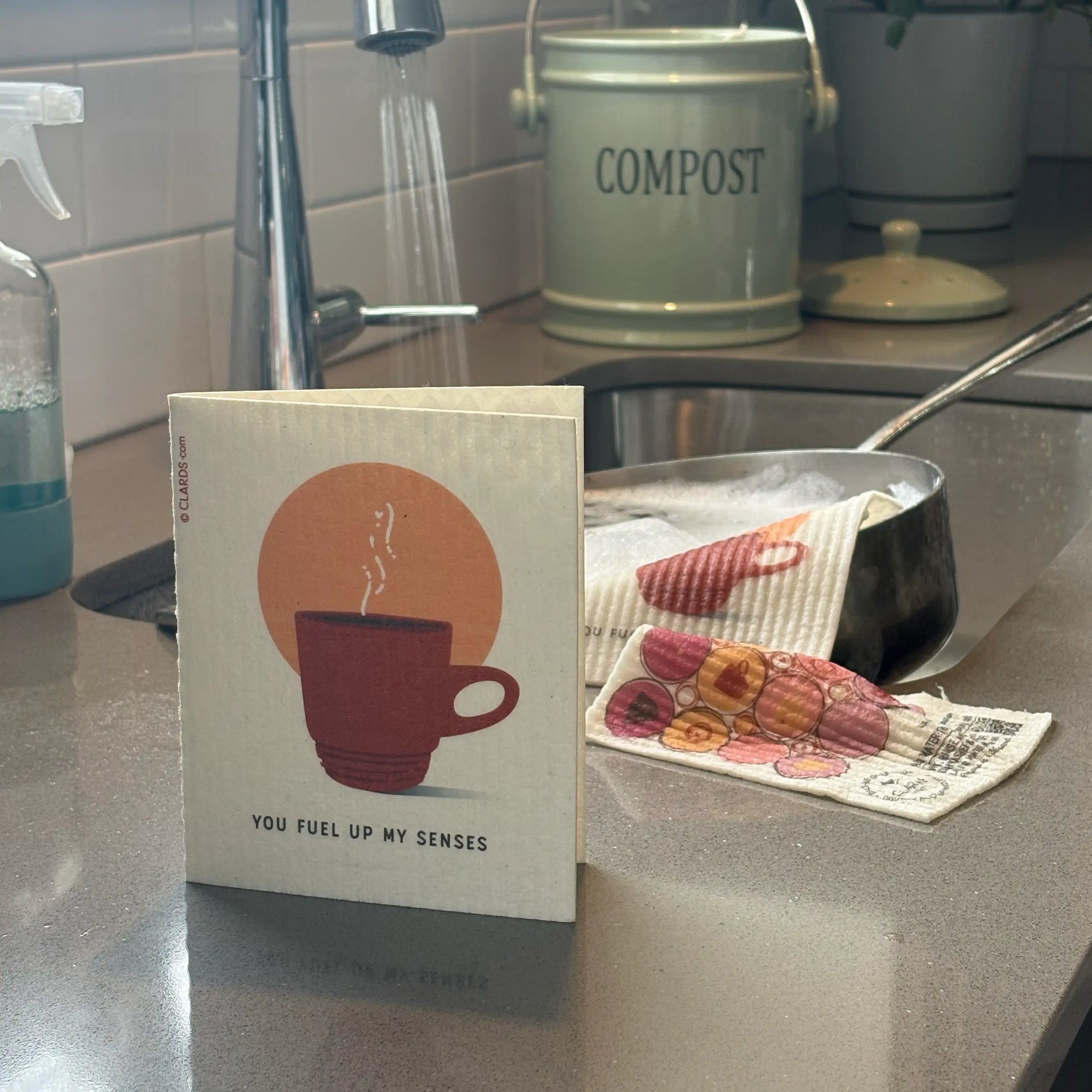 You Fuel Up My Senses 2-in-1 Greeting Clard® & Eco Cloth