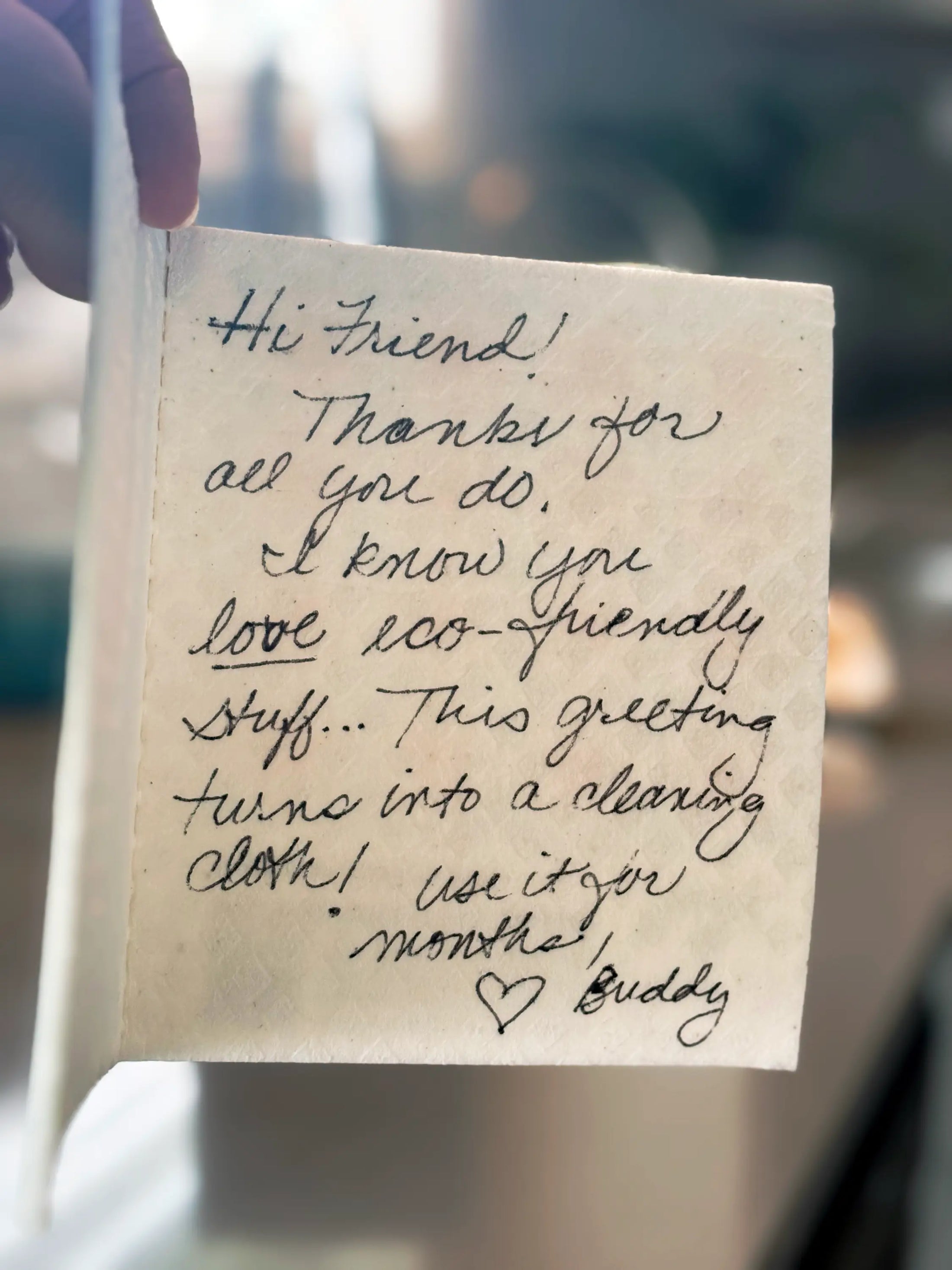 Fungi Frog –Greeting Card Turns to Swedish Sponge Cloth