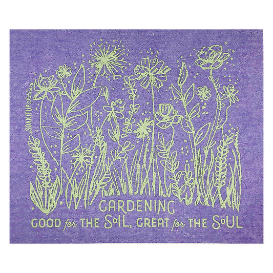 Gardening good for the SOIL, great for the SOUL Swedish dishcloth Soakitup.shop