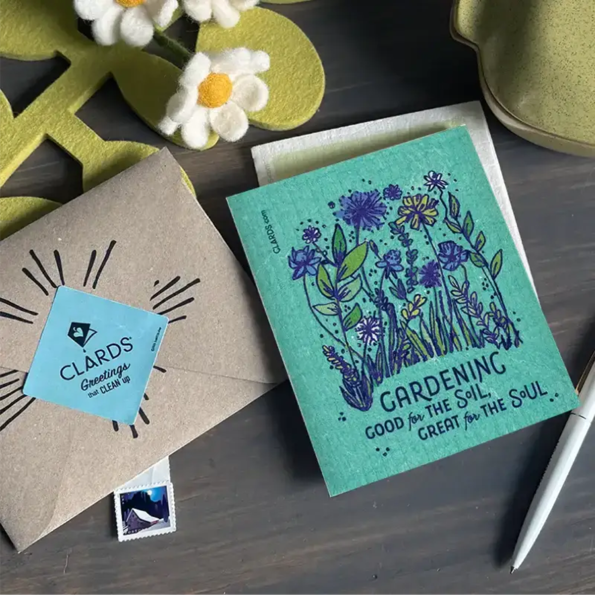 Gardening Good for Soil, Soul–Greeting Card Turns to Swedish Sponge Cloth soakitup.shop