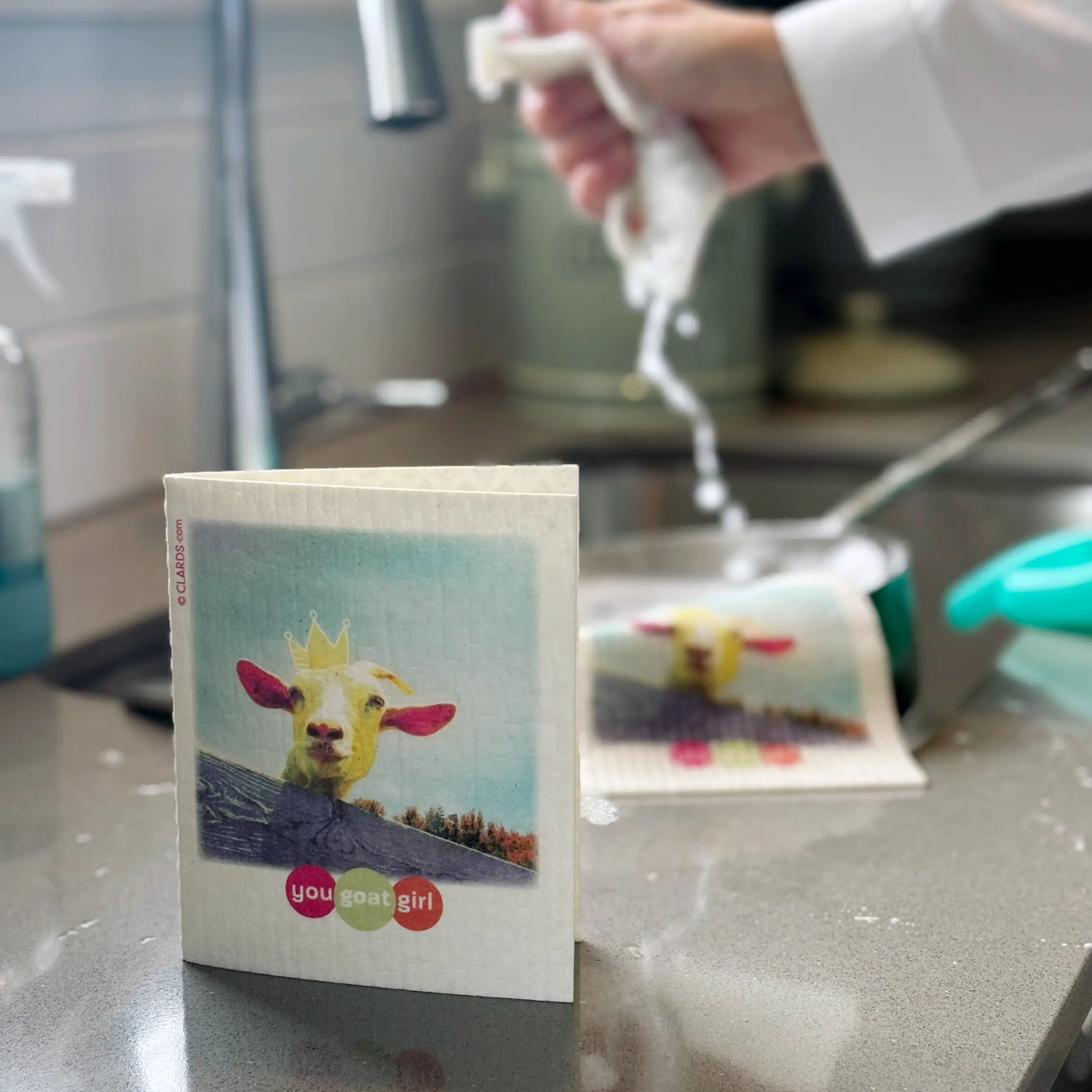 You GOat Girl 2-in-1 Greeting Clard® & Eco Cloth - Eco