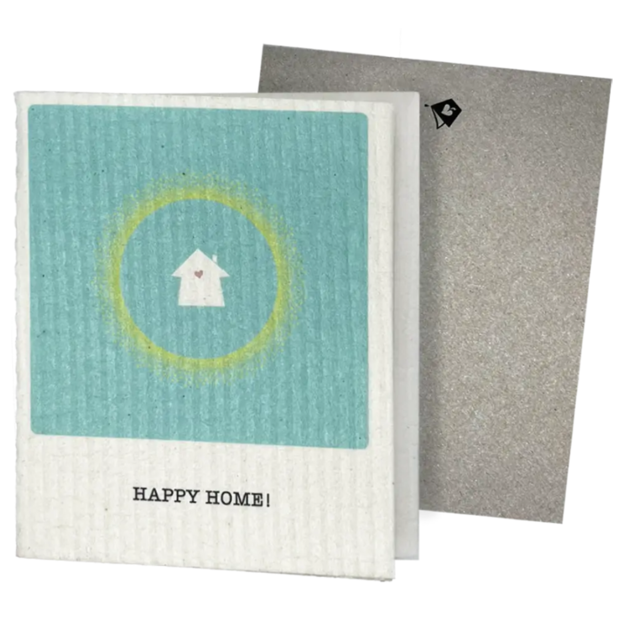 Happy Home! – Greeting Card Turns Swedish Sponge Cloth