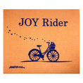 Load image into Gallery viewer, Orange cloth sponge with navy blue joy rider bicycle and flower basket illustration for eco gift cyclists
