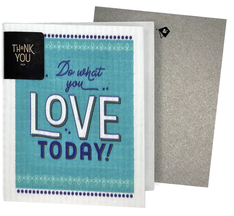 Do What You Love Today White Clards—Greetings that Clean Up