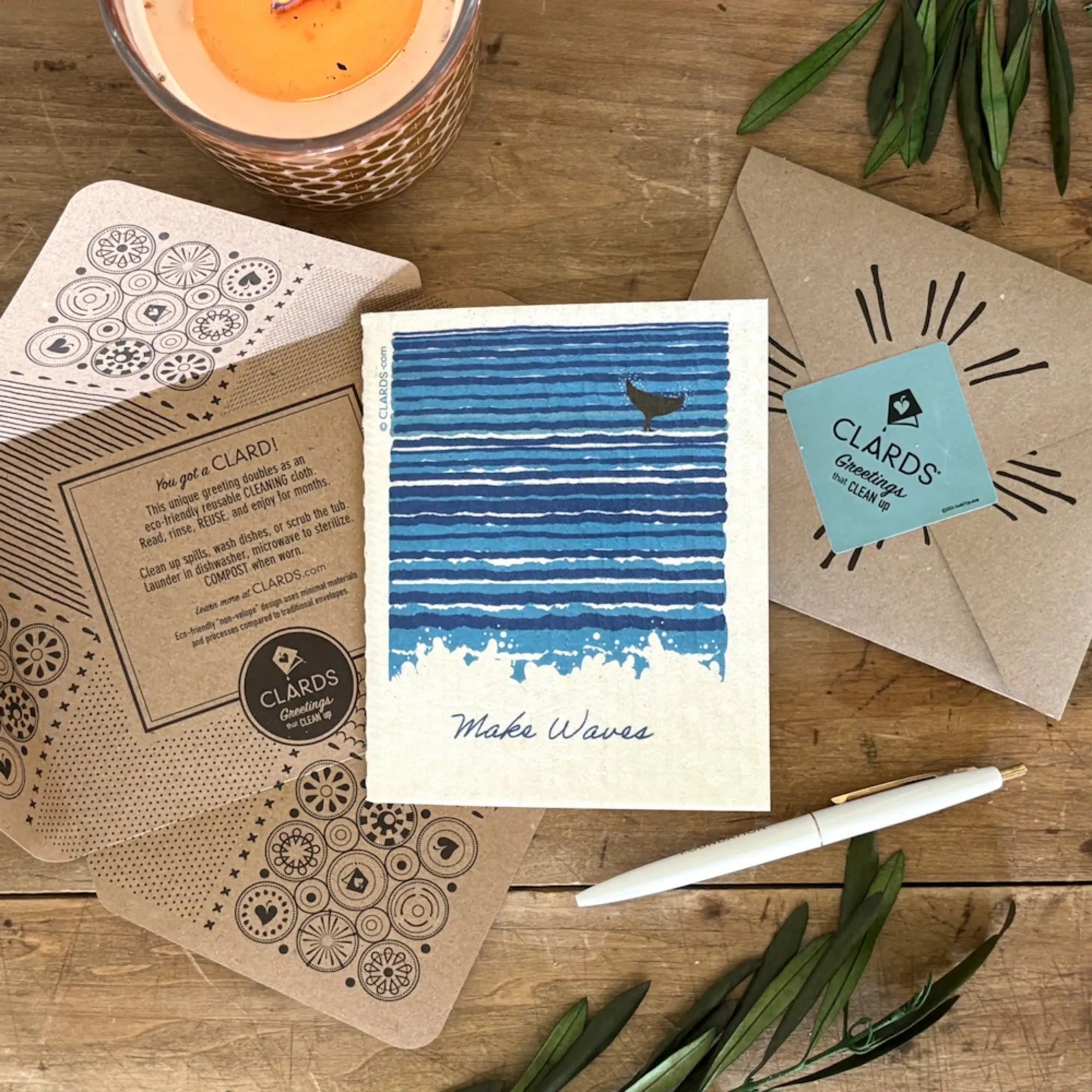 Make Waves 2-in-1 Greeting Clard® & Eco Cloth - Eco