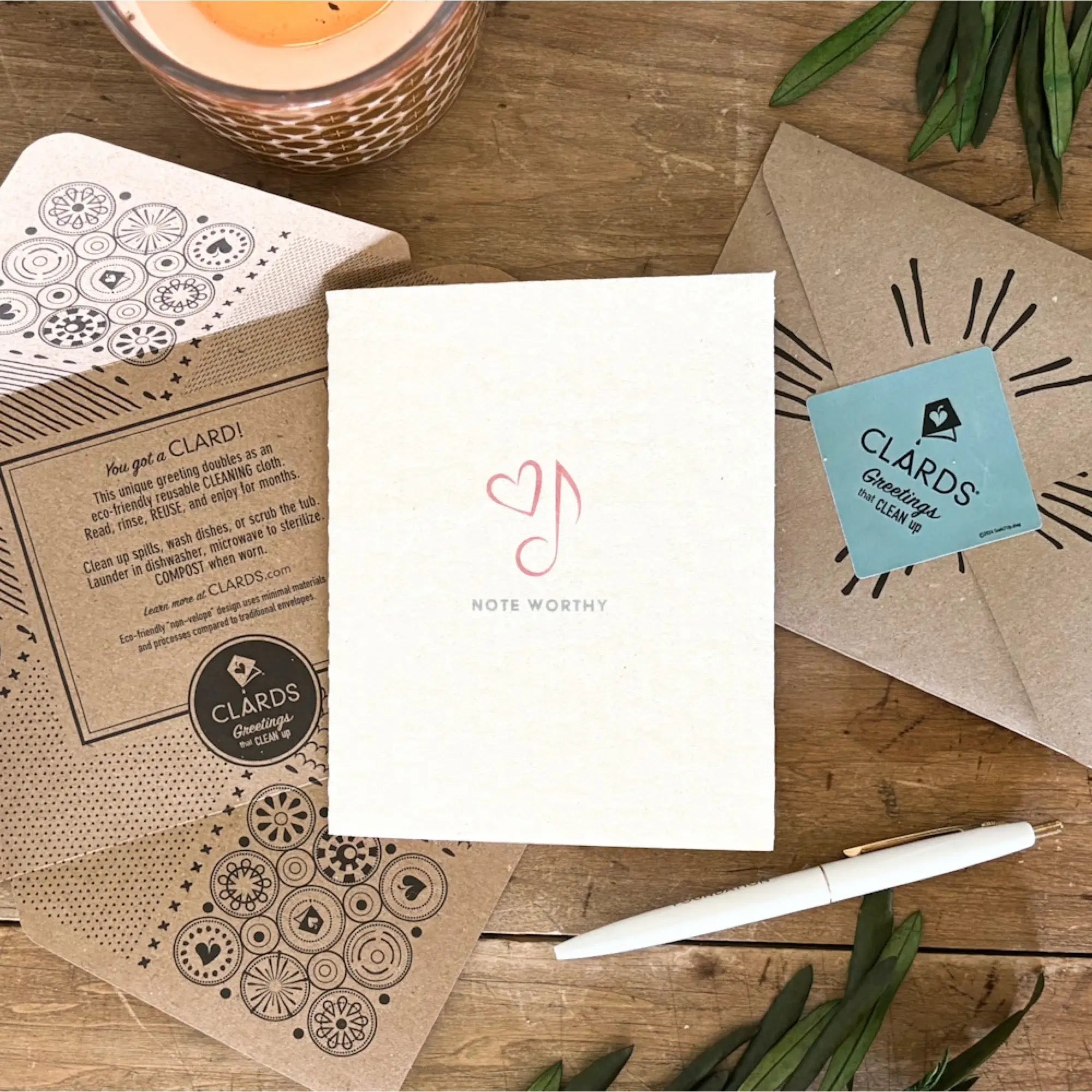 Note Worthy 2-in-1 Greeting Clard® & Eco Cloth - Eco