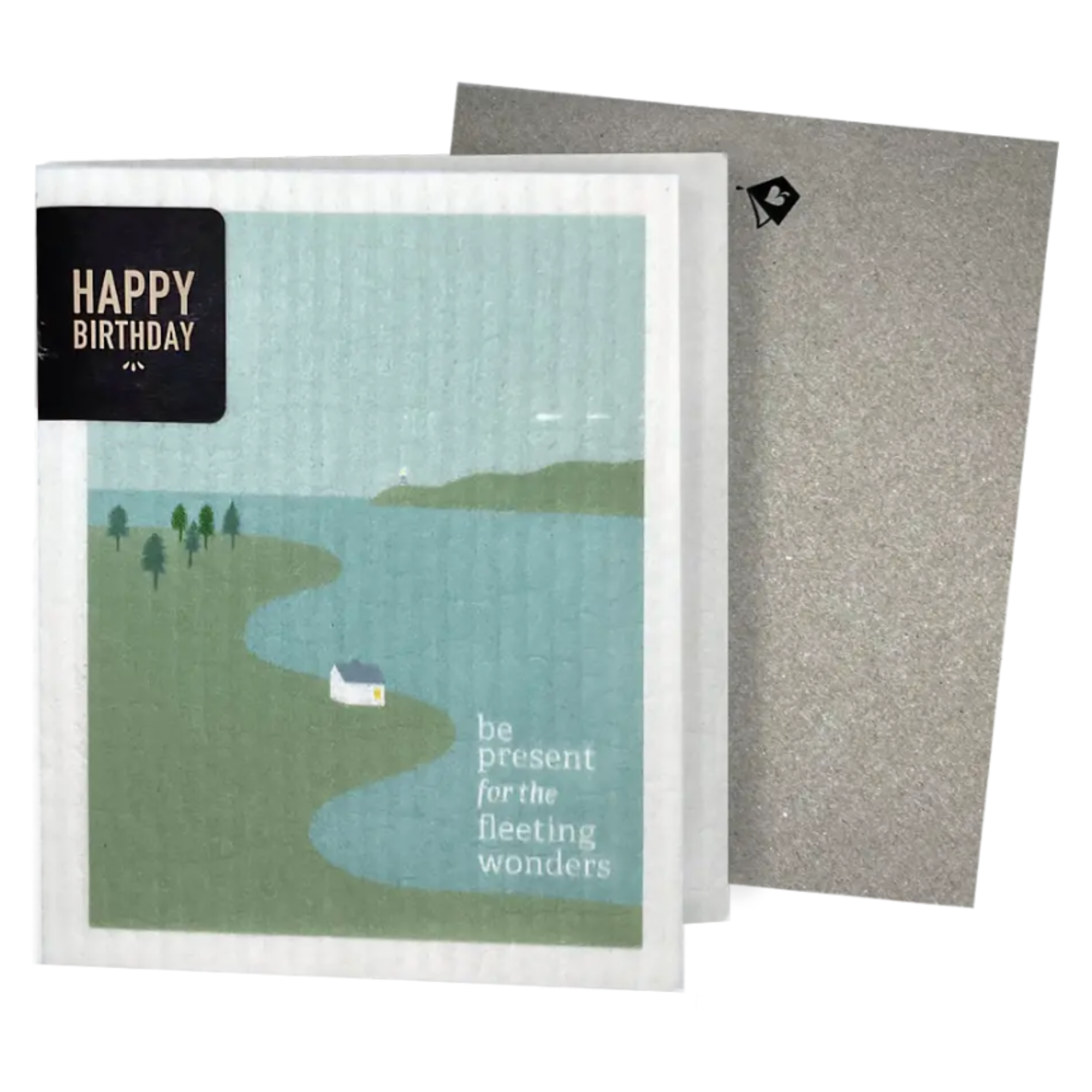 Be present for fleeting wonders Clards—Greetings that Clean up turn into reusable cleaning cloths