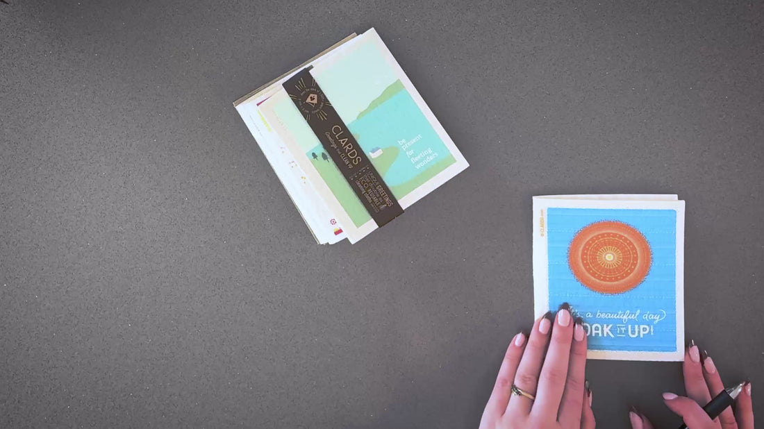 Clards Greetings that Clean Up how they work