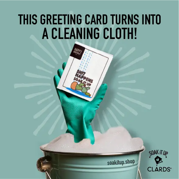 Sh*t Happens Soak iT Up Cactus Clards—Greetings