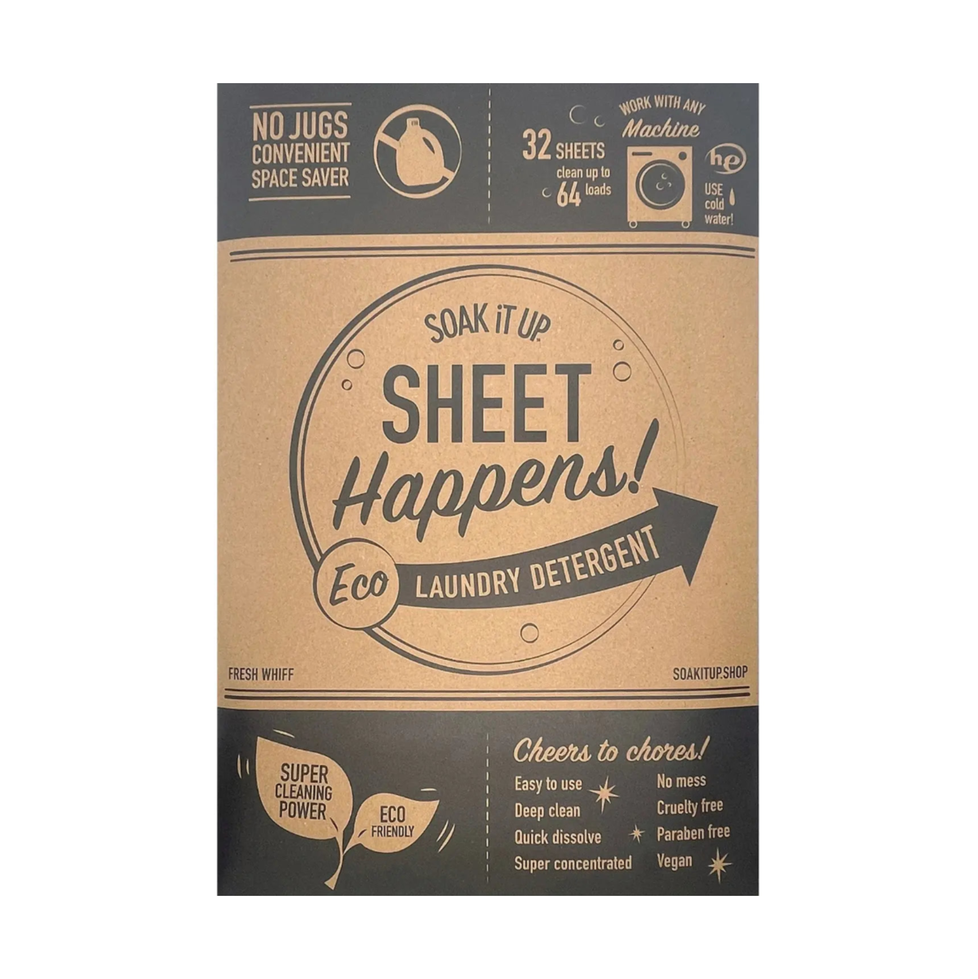SHEET HAPPENS eco laundry detergent - Laundry Detergent. Time to sheet your pants. 