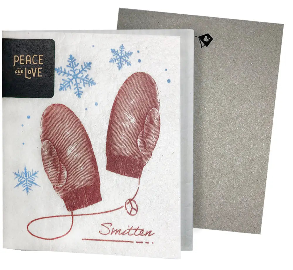 Smitten Mitten Vintage Etching Greeting Clard - Greeting