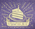 Load image into Gallery viewer, Wish for it! Cake Purple Swedish Dishcloth 
