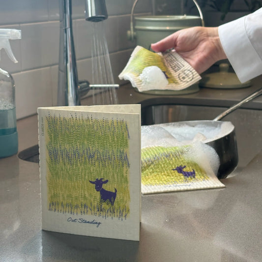 Out Standing Goat 2-in-1 Greeting Clard® & Eco Cloth - Eco