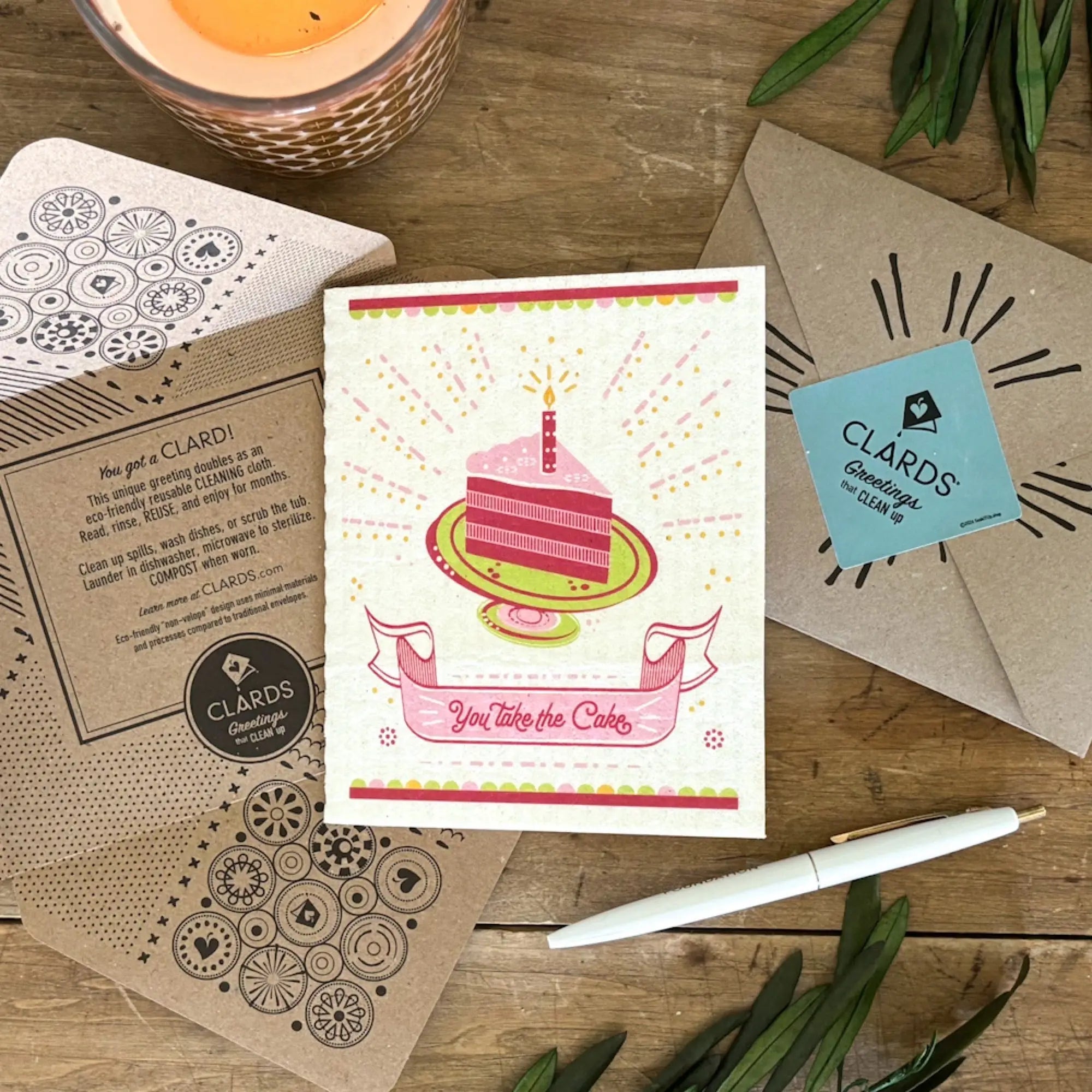 You Take the Cake 2-in-1 Greeting Clard® & Eco Cloth - Eco