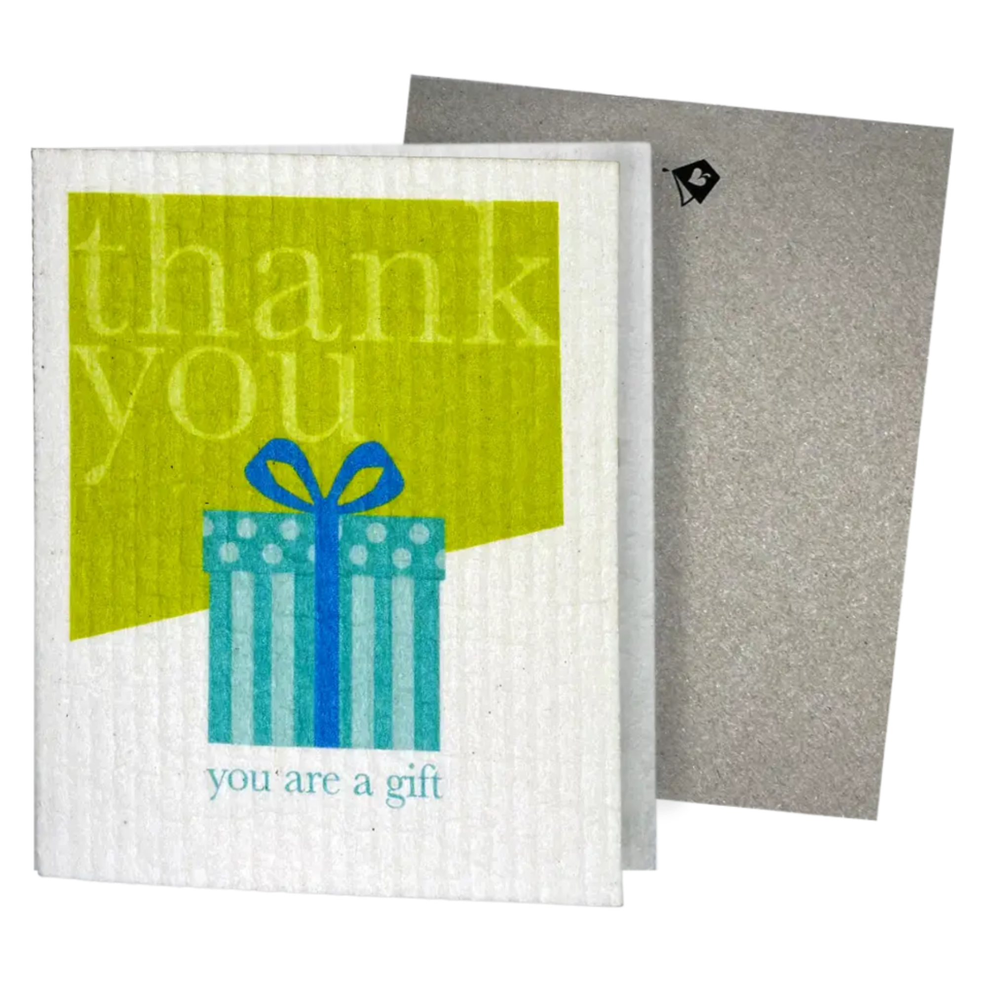 Thank You you are a gift– Greeting turns into reusable cleaning cloths Swedish dishcloths soakitup.shop