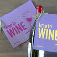Load image into Gallery viewer, Time to Wine Red swedish dishcloth  gift soakitup.shop
