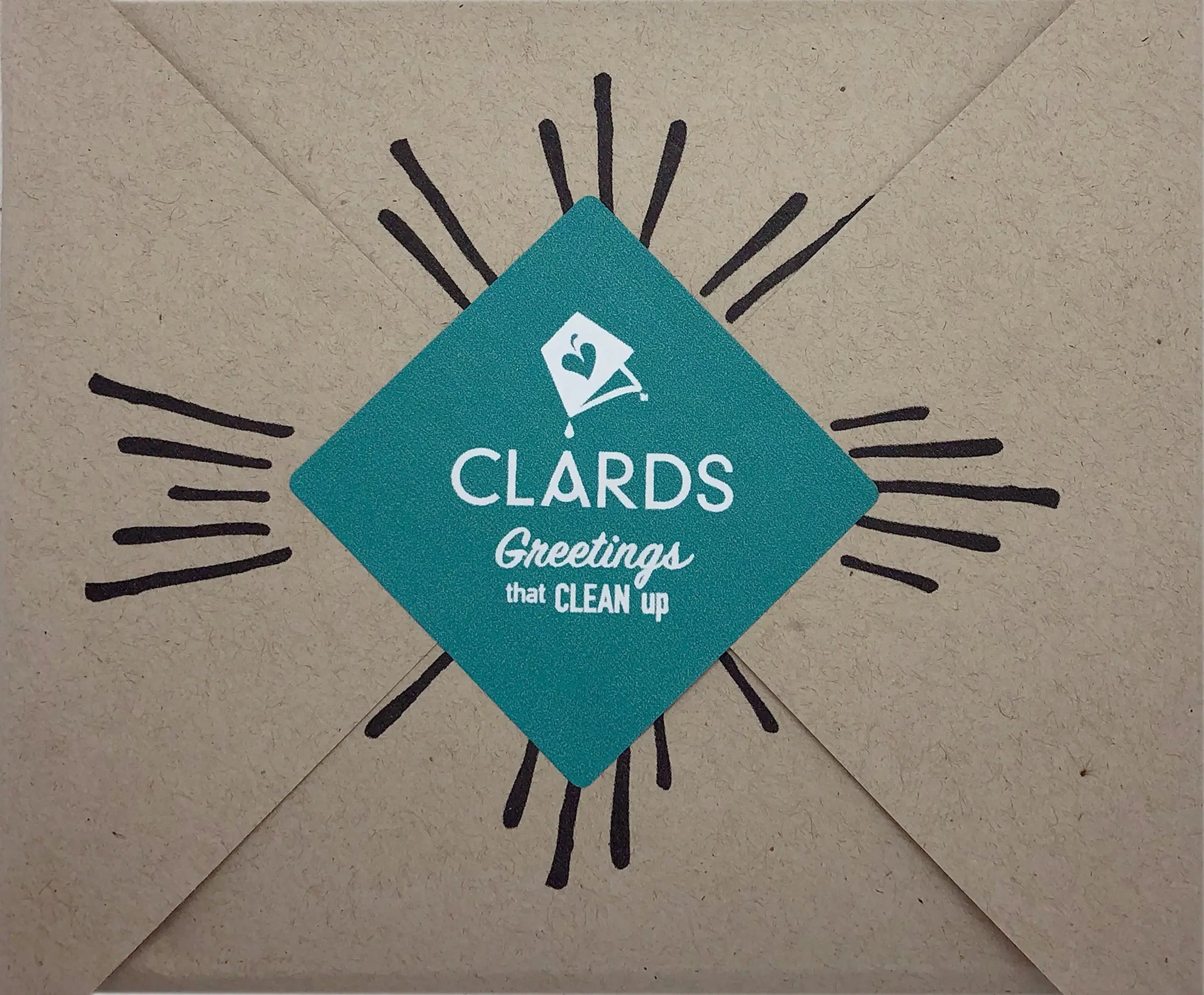 Winter Walk in Peace Clards—Greetings that Clean Up -