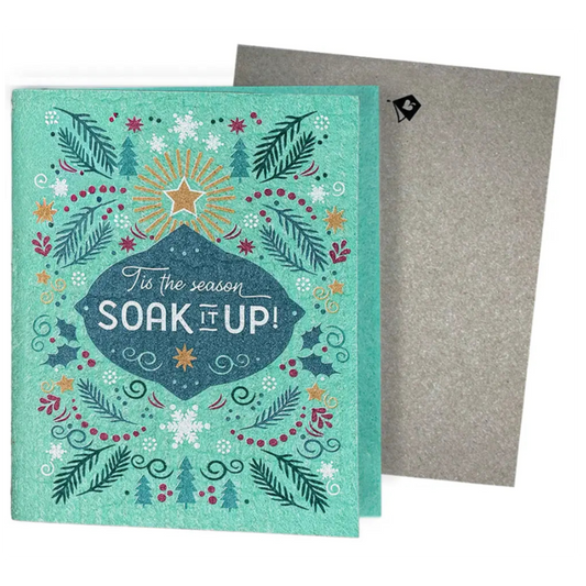 Tis the Season—Soak iT Up Clards—Greetings that turn into reusable cleaning cloths soakitup.shop