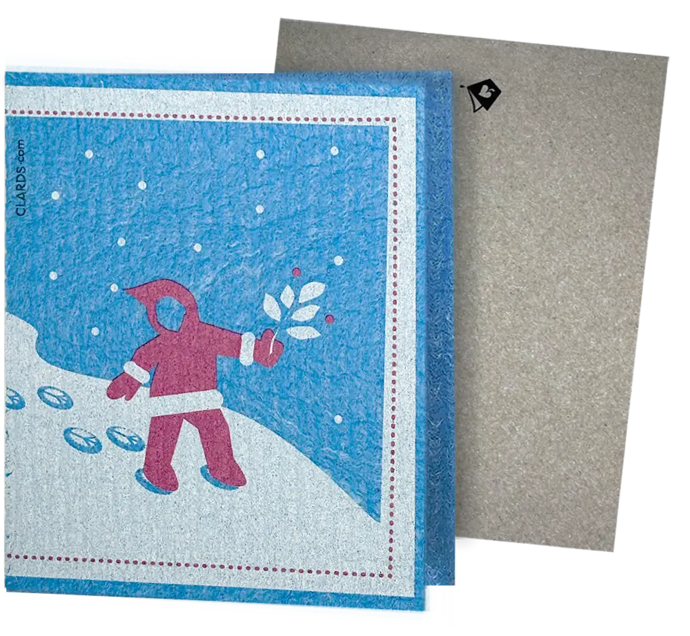 Walk in Peace Greeting turns into Cleaning Cloth | Clard