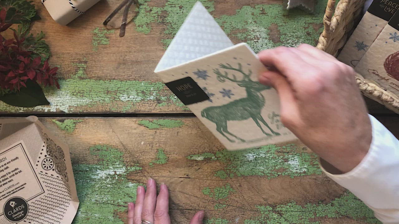 Watch greeting Clards magically turn into cloth